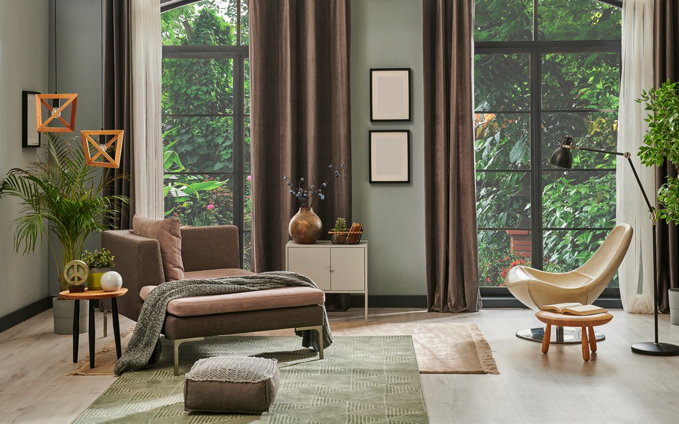 Bright, comfortable living space inside a finished ADU